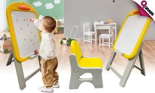 Kids Magnetic Drawing Easel + Chair!